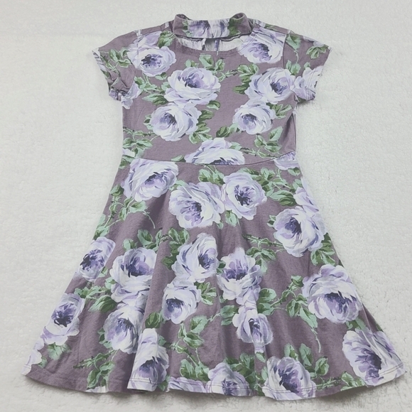 The Childrens Place Girls Dark Pink Gray Dresses Size Small 5/6 - Picture 7 of 12